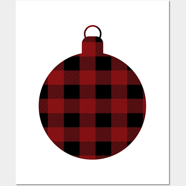 Plaid Christmas Ornament Wall Art by LucyMacDesigns